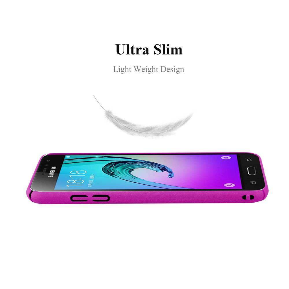 Cadorabo Schutzhülle für Samsung Galaxy J3 2017 Hülle in Pink Etui Hard Case Handyhülle Cover