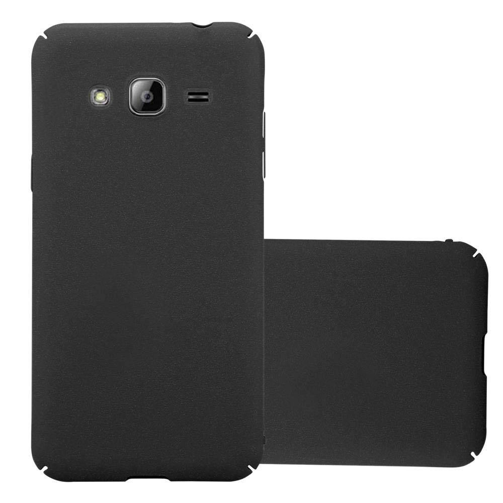 Cadorabo Schutzhülle für Samsung Galaxy J3 2017 Hülle in Schwarz Etui Hard Case Handyhülle Cover