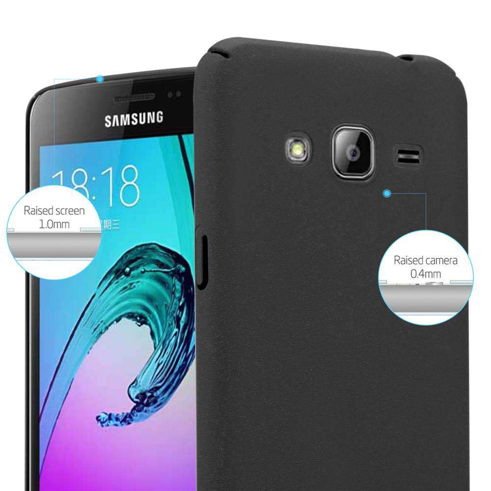 Cadorabo Schutzhülle für Samsung Galaxy J3 2017 Hülle in Schwarz Etui Hard Case Handyhülle Cover
