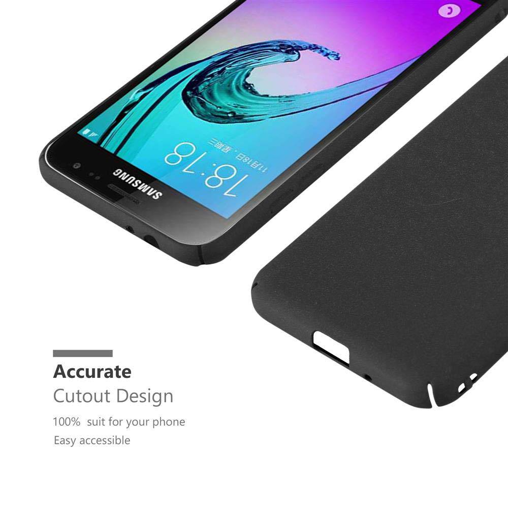 Cadorabo Schutzhülle für Samsung Galaxy J3 2017 Hülle in Schwarz Etui Hard Case Handyhülle Cover