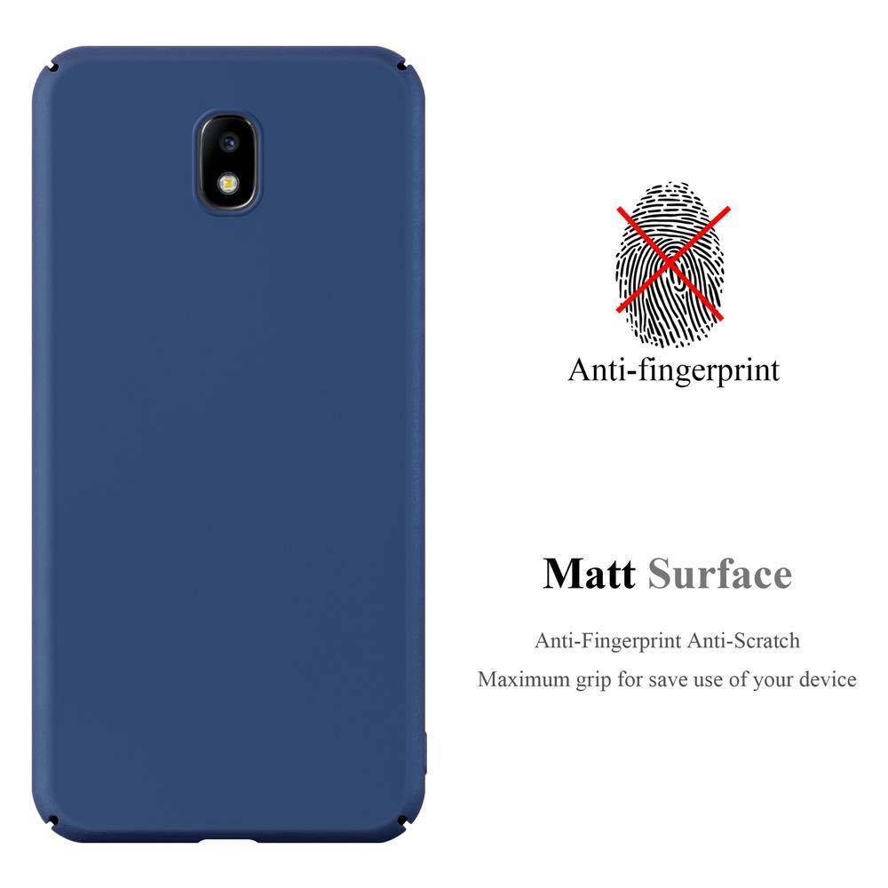 Cadorabo Hülle für Samsung Galaxy J5 2017 Schutzhülle in Blau Hard Case Handy Hülle Etui