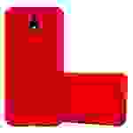 Cadorabo Hülle für Samsung Galaxy J5 2017 Schutzhülle in Rot Hard Case Handy Hülle Etui