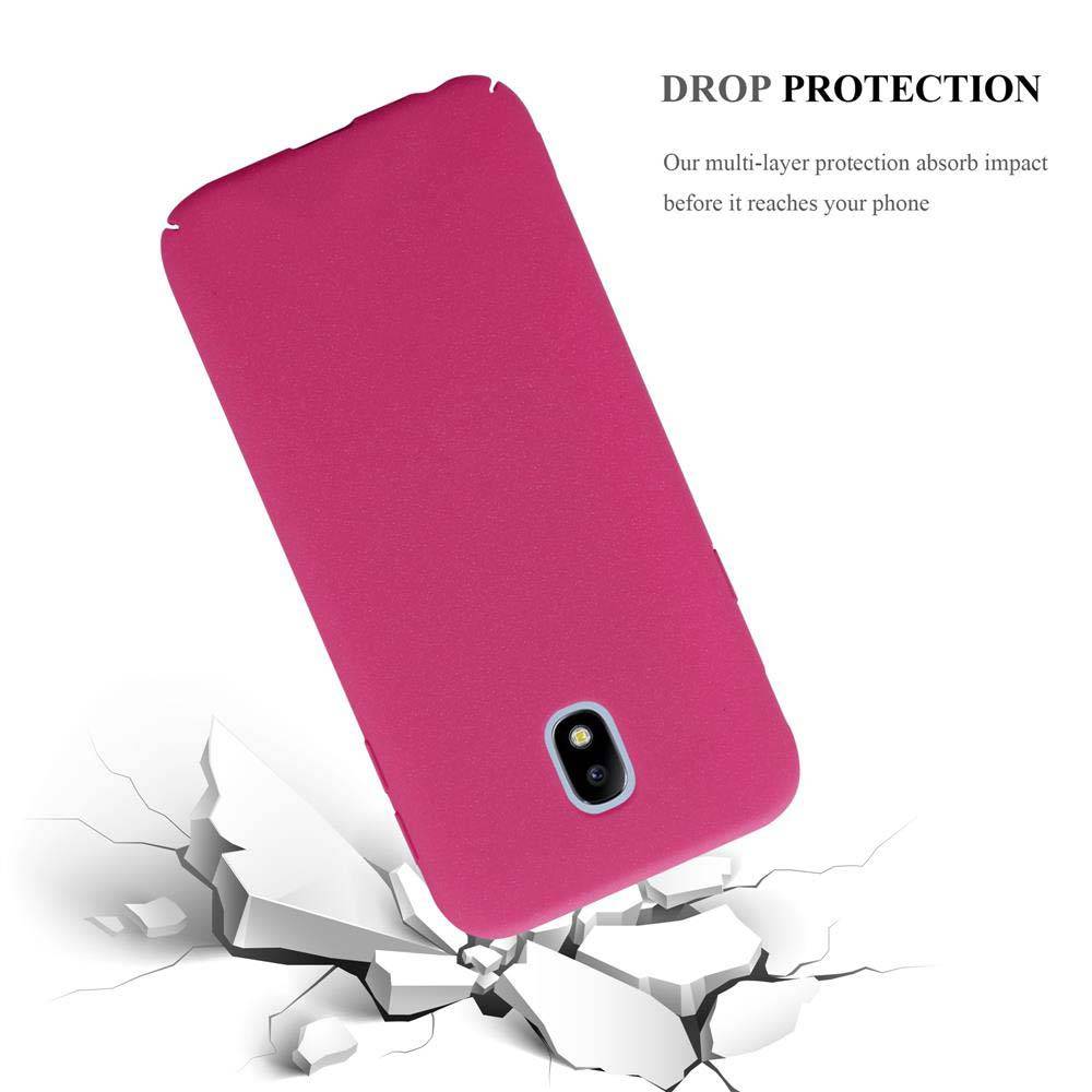 Cadorabo Schutzhülle für Samsung Galaxy J7 2017 Hülle in Pink Etui Hard Case Handyhülle Cover