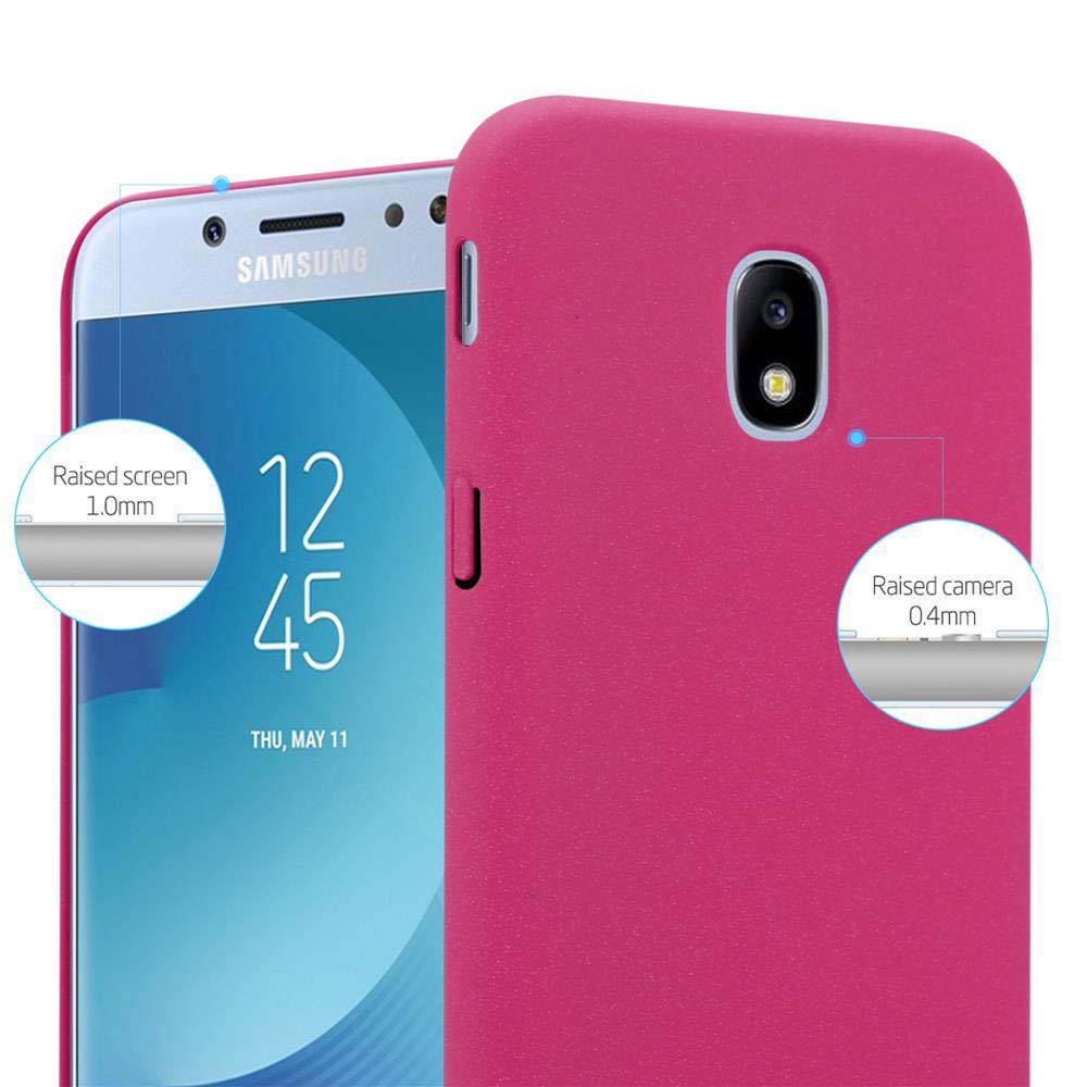 Cadorabo Schutzhülle für Samsung Galaxy J7 2017 Hülle in Pink Etui Hard Case Handyhülle Cover