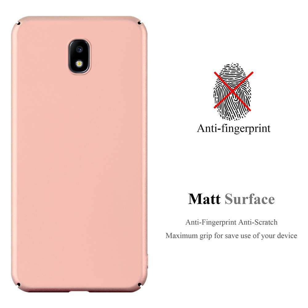 Cadorabo Hülle für Samsung Galaxy J7 2017 Schutzhülle in Rosa Hard Case Handy Hülle Etui