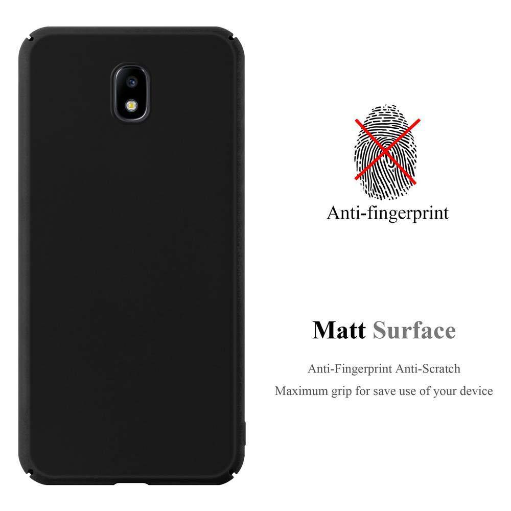 Cadorabo Hülle für Samsung Galaxy J7 2017 Schutzhülle in Schwarz Hard Case Handy Hülle Etui