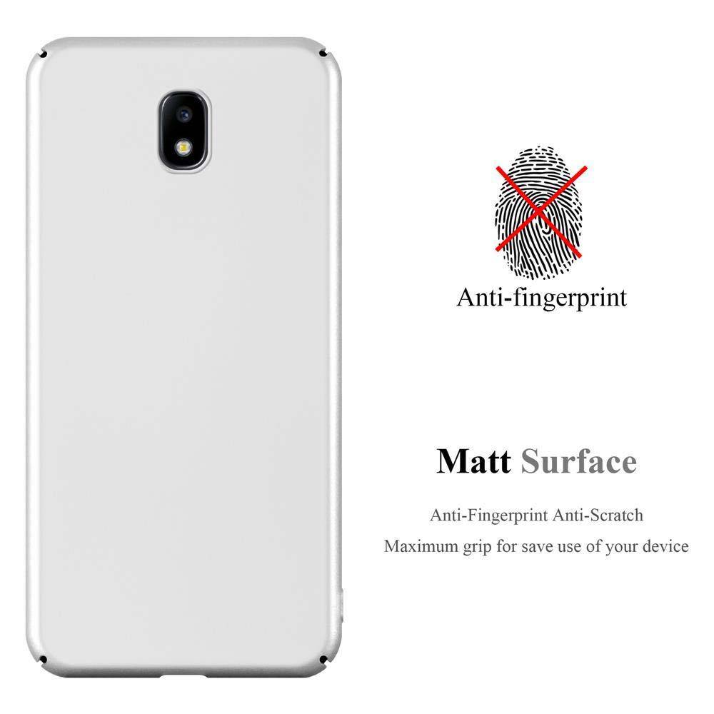 Cadorabo Hülle für Samsung Galaxy J7 2017 Schutzhülle in Silber Hard Case Handy Hülle Etui