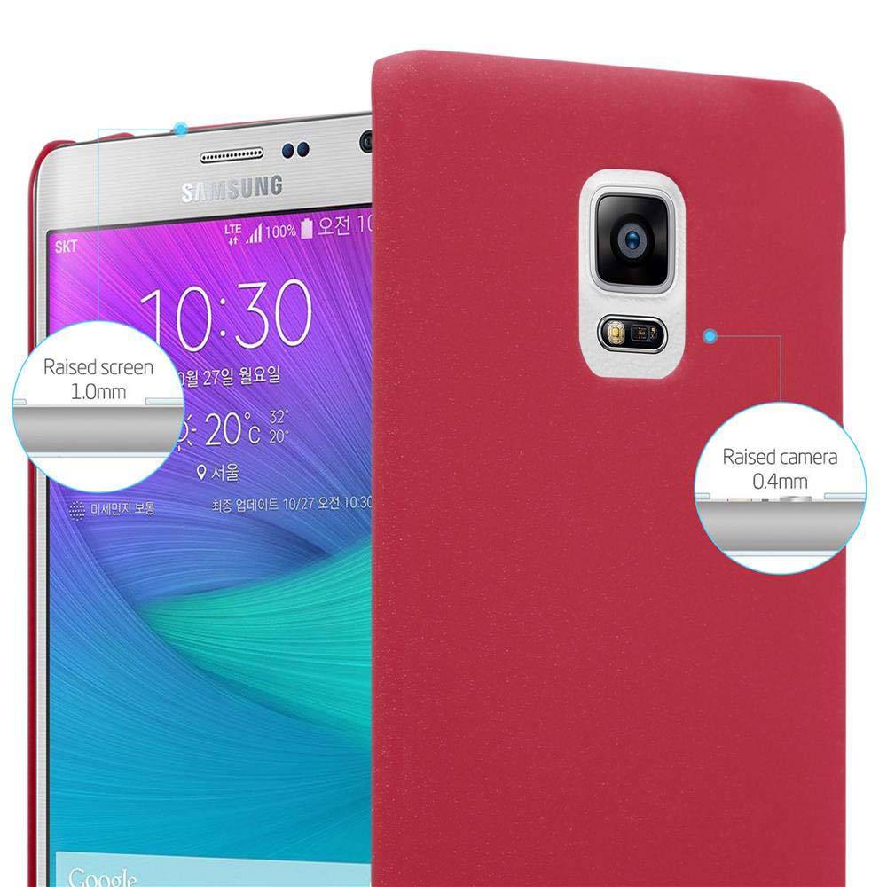 Cadorabo Schutzhülle für Samsung Galaxy NOTE EDGE Hülle in Rot Etui Hard Case Handyhülle Cover