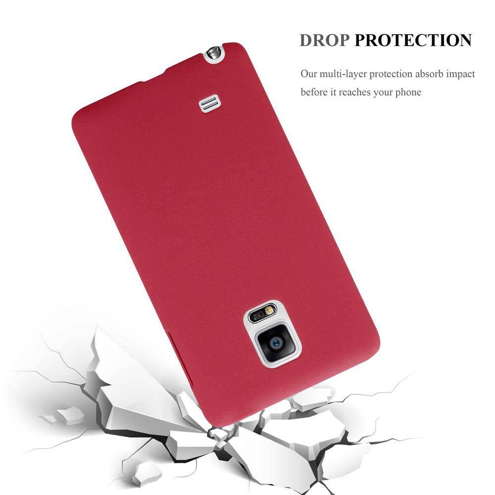 Cadorabo Schutzhülle für Samsung Galaxy NOTE EDGE Hülle in Rot Etui Hard Case Handyhülle Cover