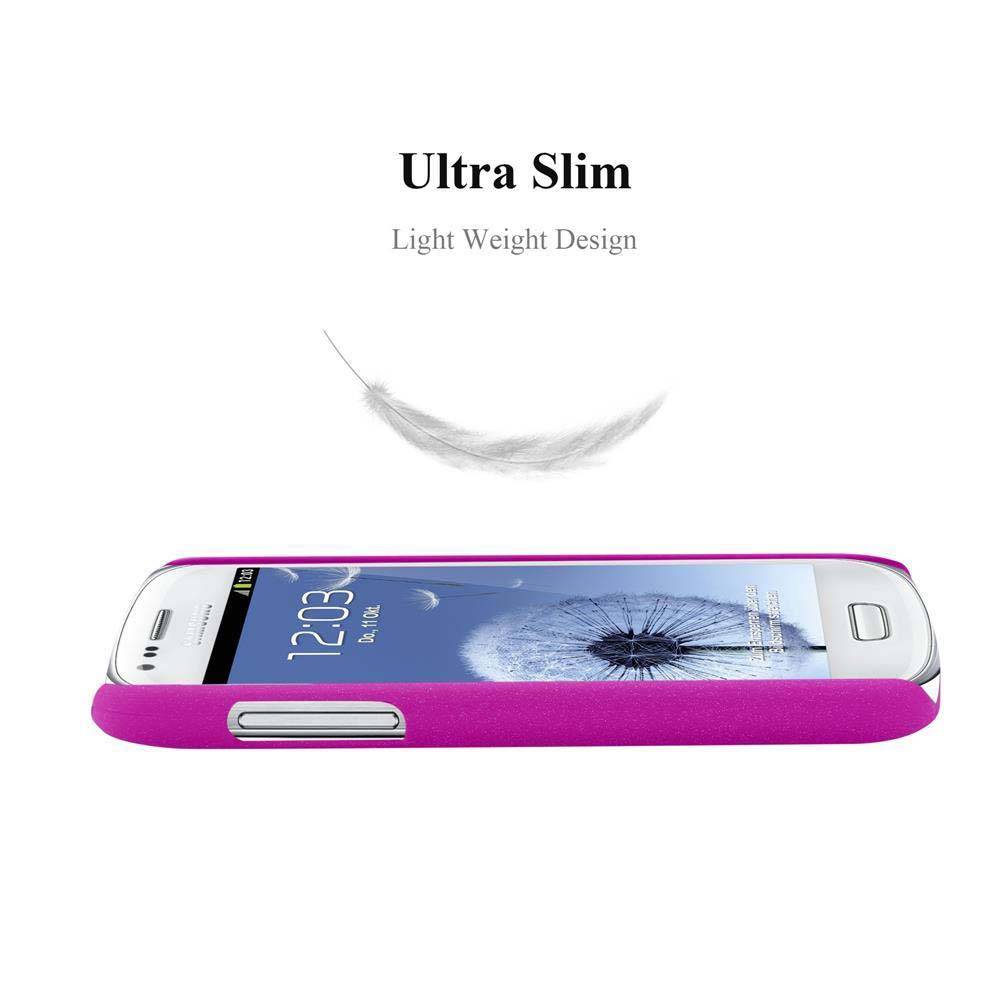 Cadorabo Schutzhülle für Samsung Galaxy S3 MINI Hülle in Pink Etui Hard Case Handyhülle Cover