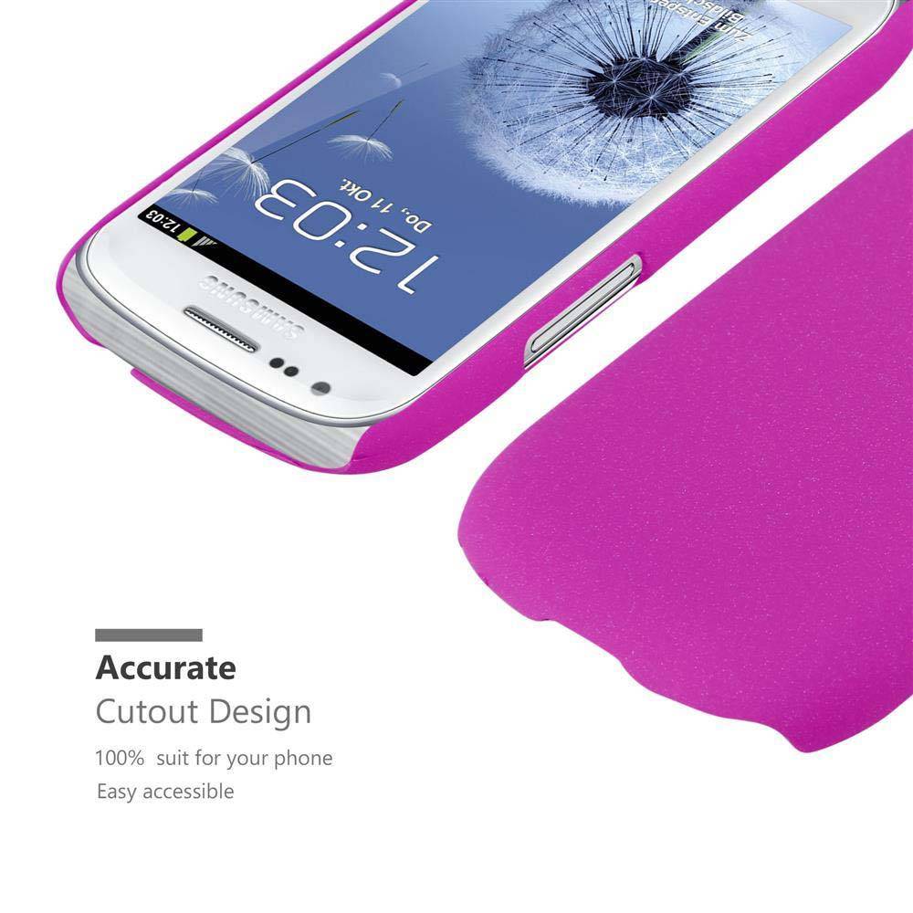 Cadorabo Schutzhülle für Samsung Galaxy S3 MINI Hülle in Pink Etui Hard Case Handyhülle Cover