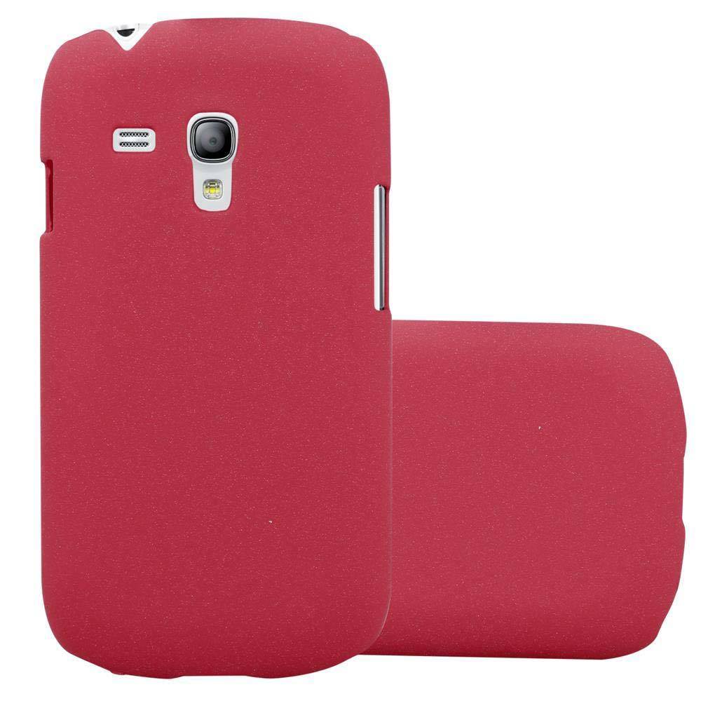 Cadorabo Schutzhülle für Samsung Galaxy S3 MINI Hülle in Rot Etui Hard Case Handyhülle Cover