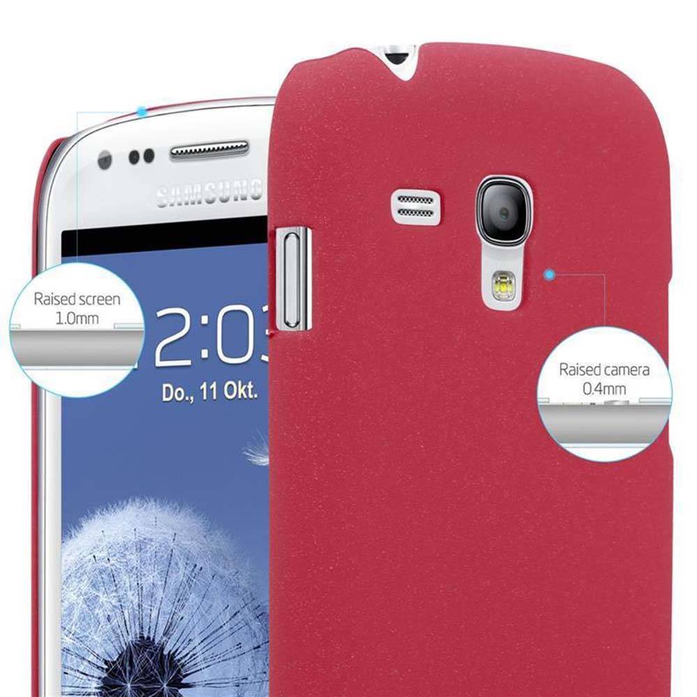 Cadorabo Schutzhülle für Samsung Galaxy S3 MINI Hülle in Rot Etui Hard Case Handyhülle Cover