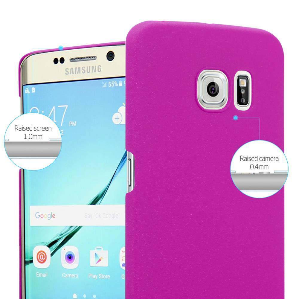 Cadorabo Schutzhülle für Samsung Galaxy S6 EDGE PLUS Hülle in Pink Etui Hard Case Handyhülle Cover