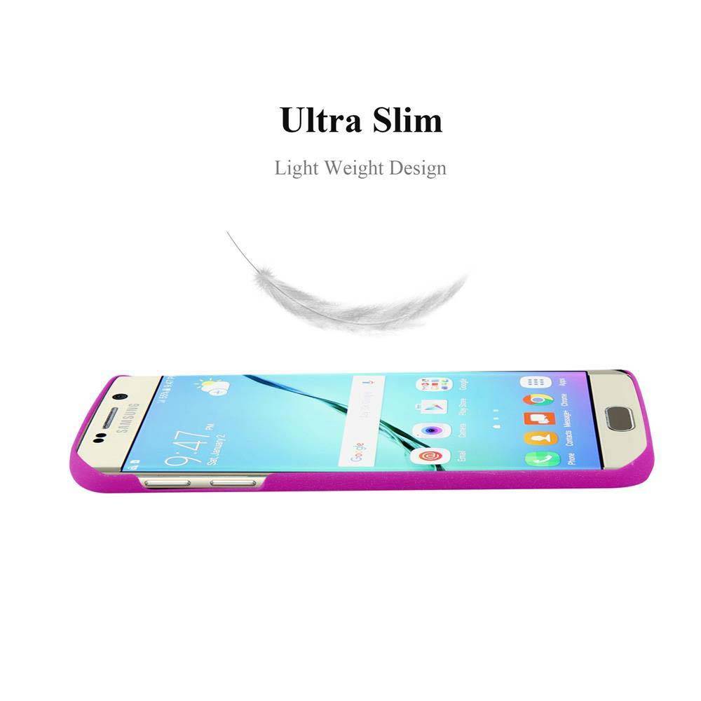 Cadorabo Schutzhülle für Samsung Galaxy S6 EDGE PLUS Hülle in Pink Etui Hard Case Handyhülle Cover