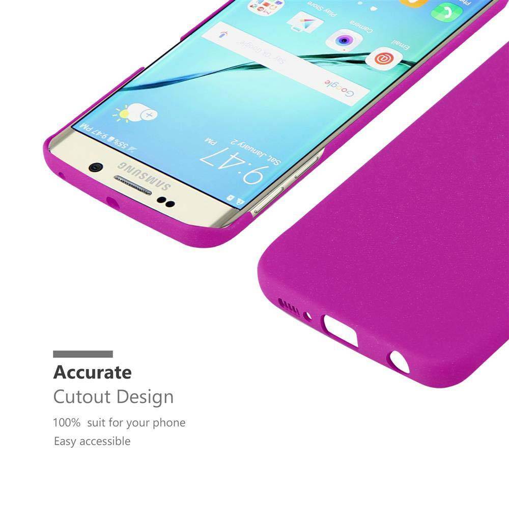 Cadorabo Schutzhülle für Samsung Galaxy S6 EDGE PLUS Hülle in Pink Etui Hard Case Handyhülle Cover