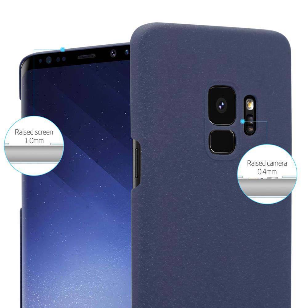 Cadorabo Schutzhülle für Samsung Galaxy S9 Hülle in Blau Etui Hard Case Handyhülle Cover