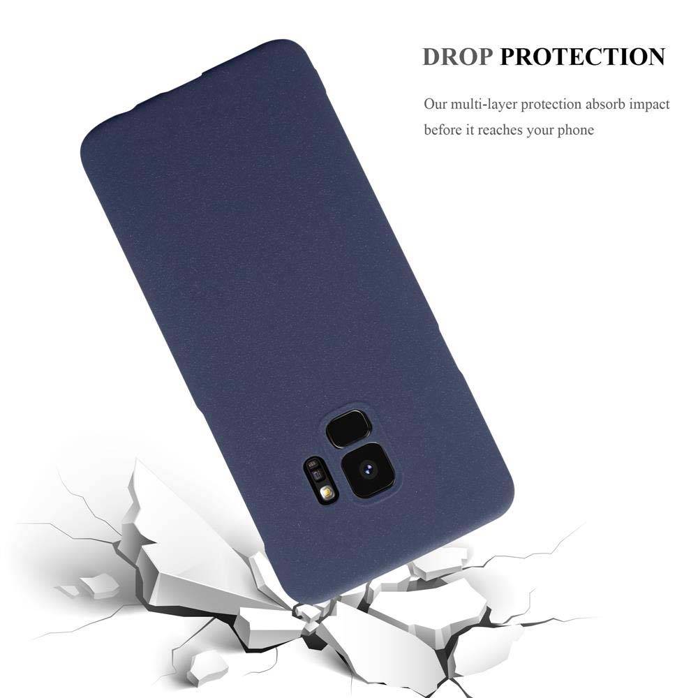 Cadorabo Schutzhülle für Samsung Galaxy S9 Hülle in Blau Etui Hard Case Handyhülle Cover