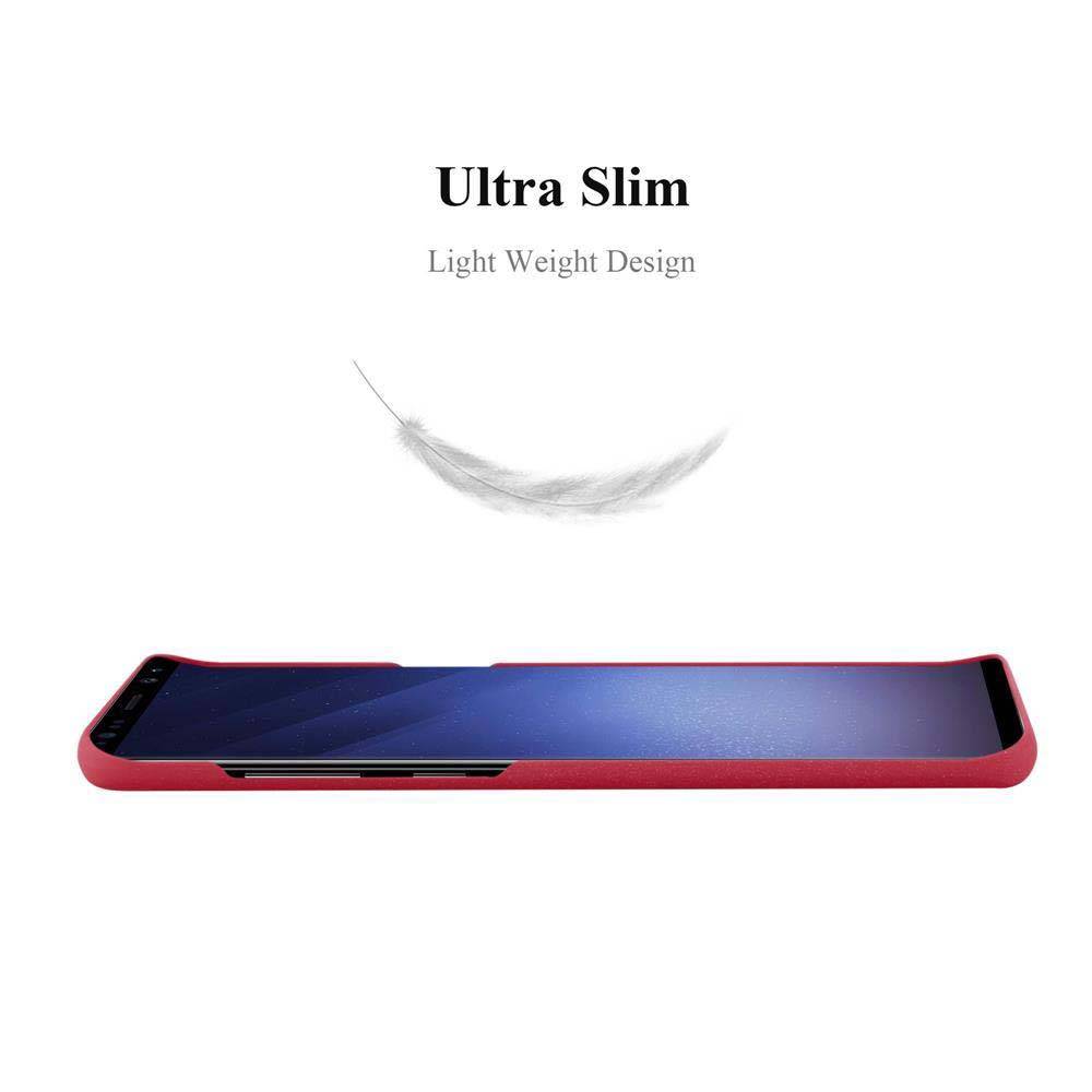 Cadorabo Schutzhülle für Samsung Galaxy S9 Hülle in Rot Etui Hard Case Handyhülle Cover