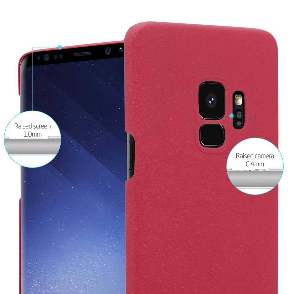 Cadorabo Schutzhülle für Samsung Galaxy S9 Hülle in Rot Etui Hard Case Handyhülle Cover