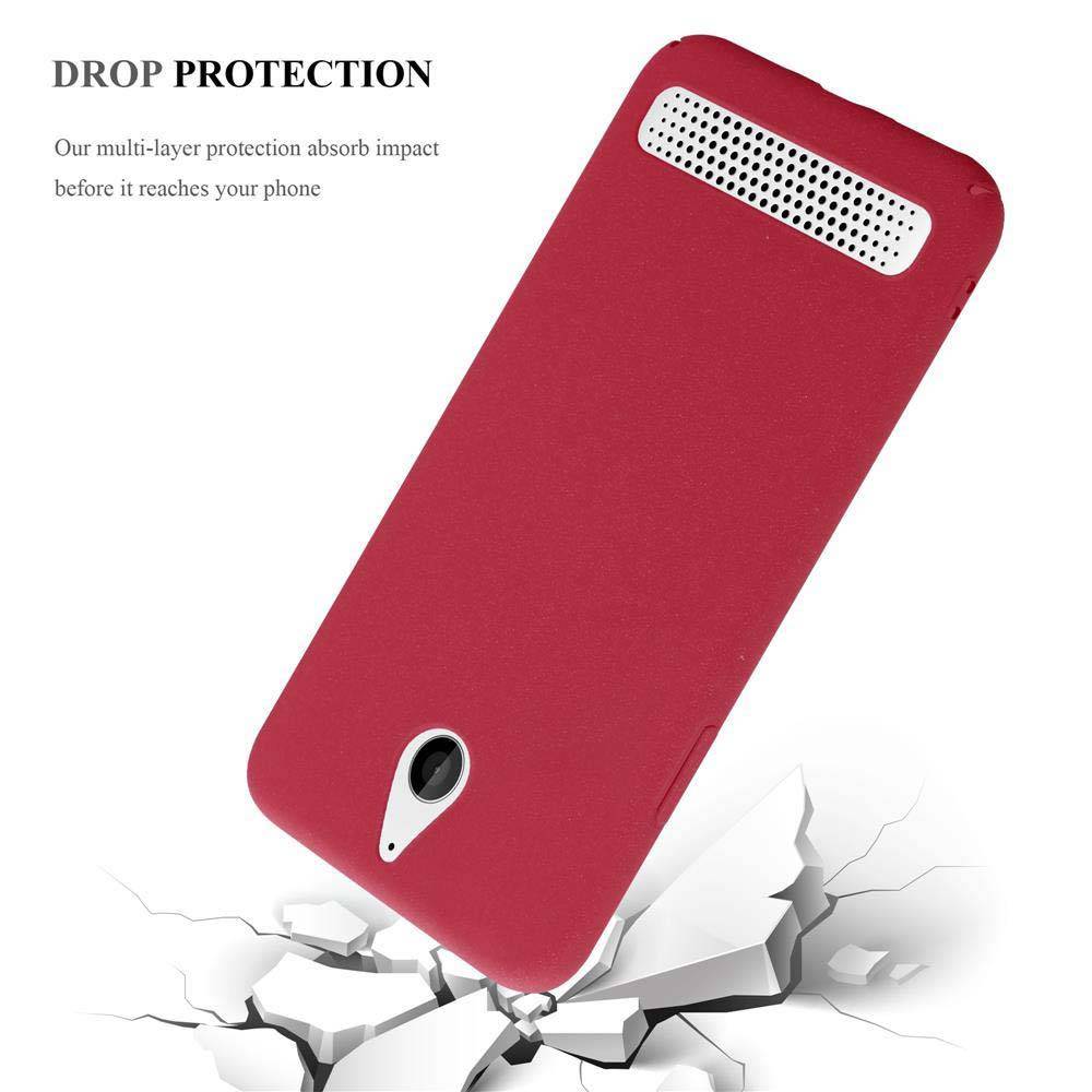 Cadorabo Schutzhülle für Sony Xperia E1 Hülle in Rot Etui Hard Case Handyhülle Cover