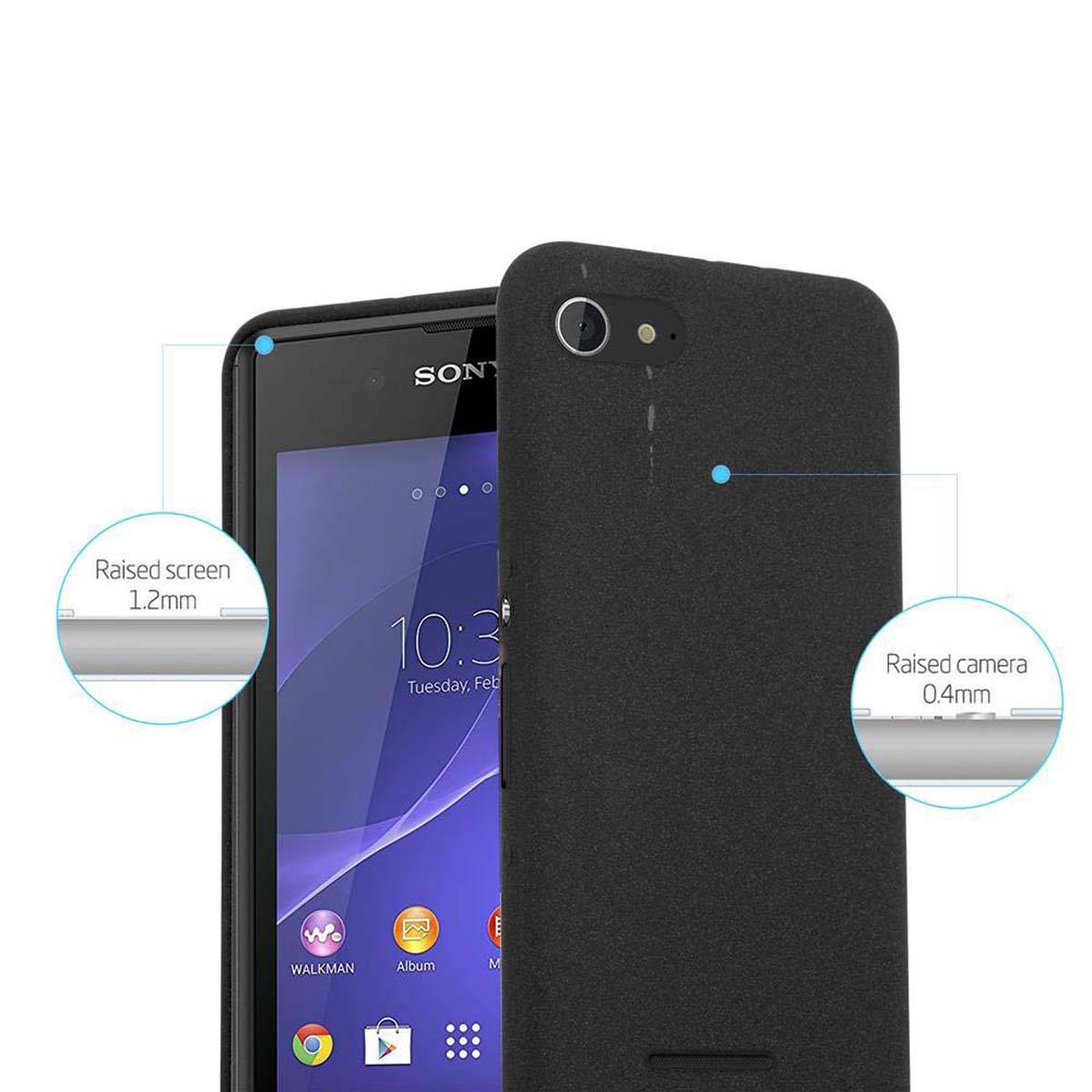 Cadorabo Schutzhülle für Sony Xperia E3 Hülle in Schwarz Handyhülle TPU Etui Cover Case
