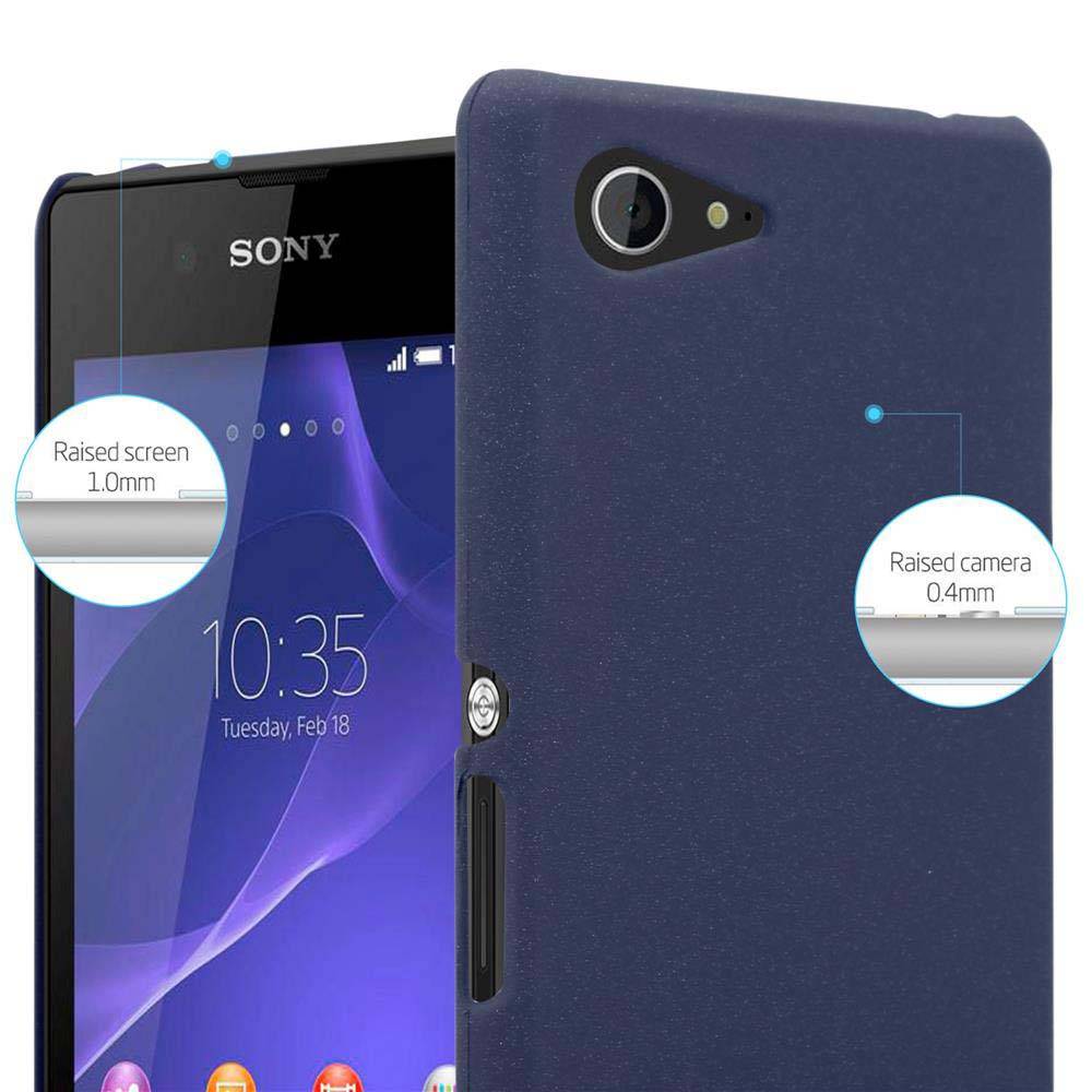 Cadorabo Schutzhülle für Sony Xperia E3 Hülle in Blau Etui Hard Case Handyhülle Cover