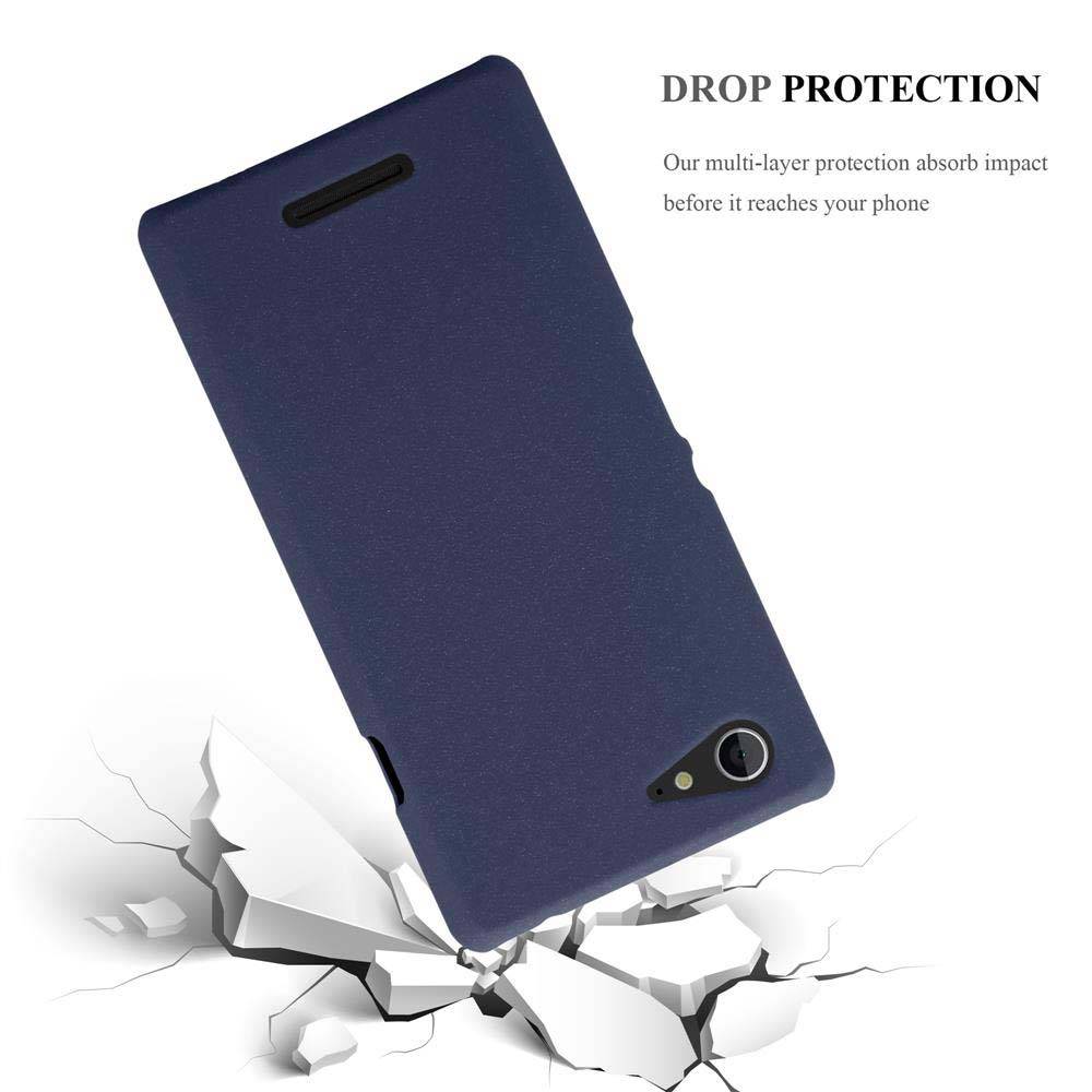 Cadorabo Schutzhülle für Sony Xperia E3 Hülle in Blau Etui Hard Case Handyhülle Cover