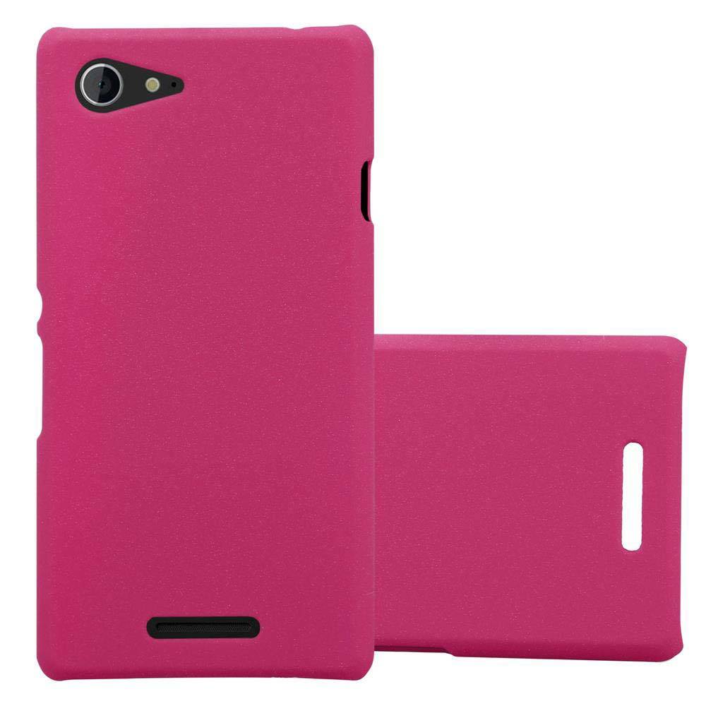 Cadorabo Schutzhülle für Sony Xperia E3 Hülle in Pink Etui Hard Case Handyhülle Cover