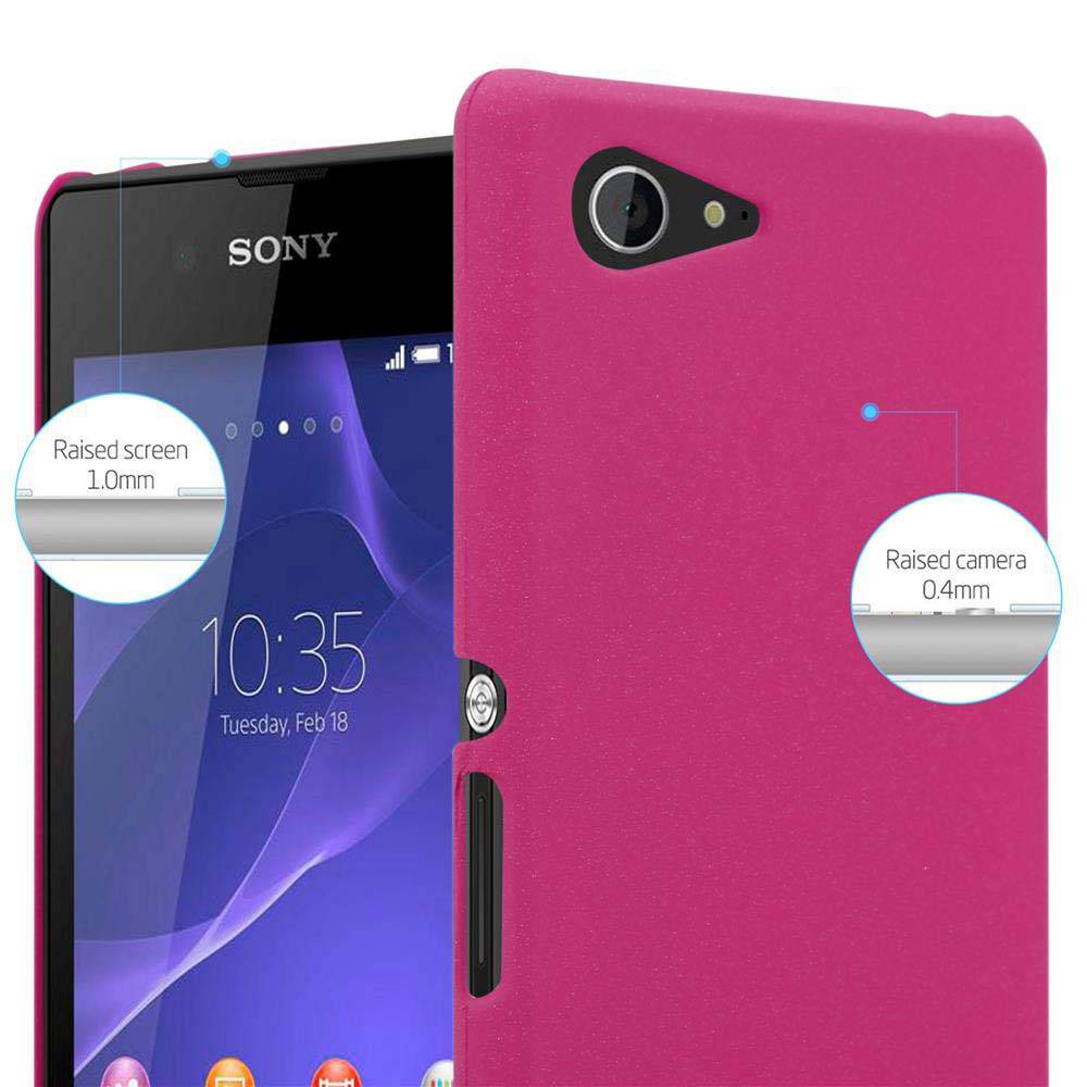 Cadorabo Schutzhülle für Sony Xperia E3 Hülle in Pink Etui Hard Case Handyhülle Cover