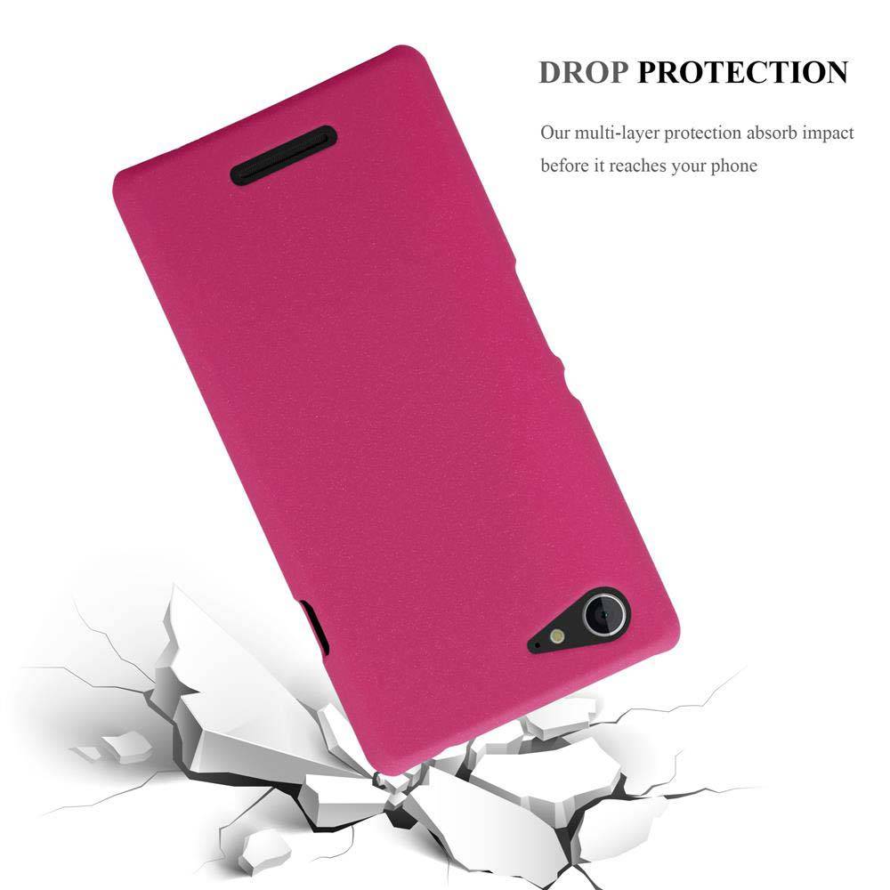 Cadorabo Schutzhülle für Sony Xperia E3 Hülle in Pink Etui Hard Case Handyhülle Cover