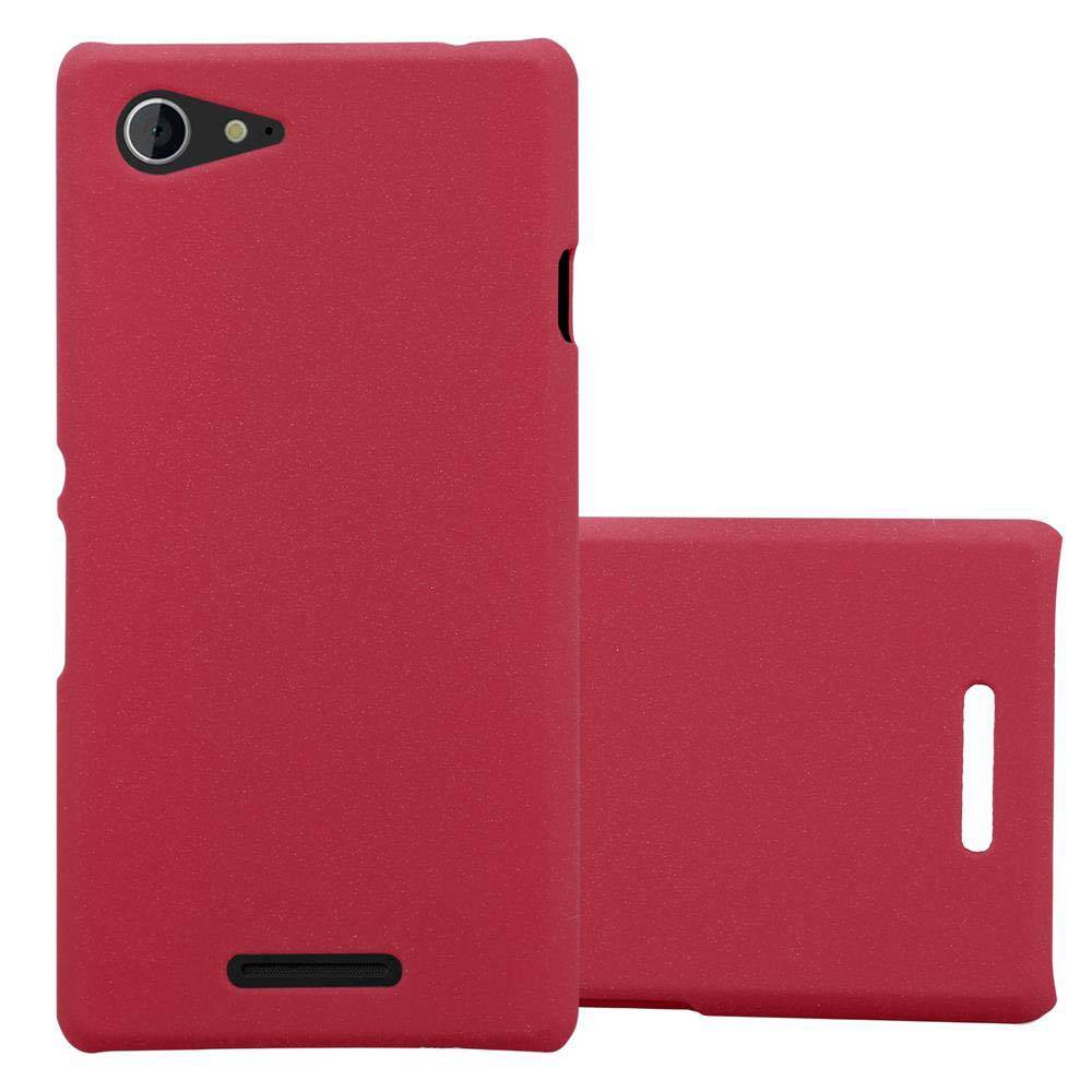Cadorabo Schutzhülle für Sony Xperia E3 Hülle in Rot Etui Hard Case Handyhülle Cover