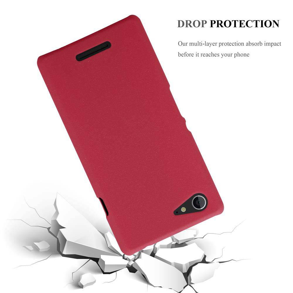 Cadorabo Schutzhülle für Sony Xperia E3 Hülle in Rot Etui Hard Case Handyhülle Cover