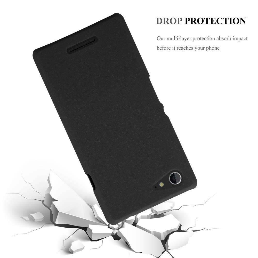 Cadorabo Schutzhülle für Sony Xperia E3 Hülle in Schwarz Etui Hard Case Handyhülle Cover