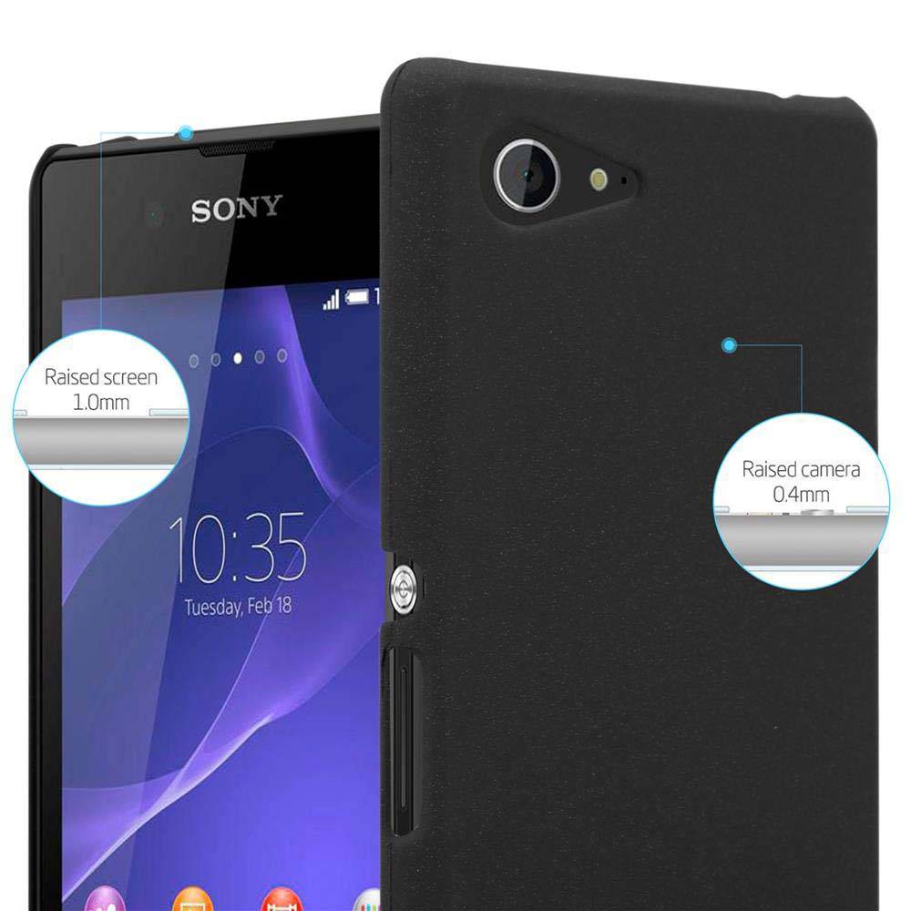 Cadorabo Schutzhülle für Sony Xperia E3 Hülle in Schwarz Etui Hard Case Handyhülle Cover