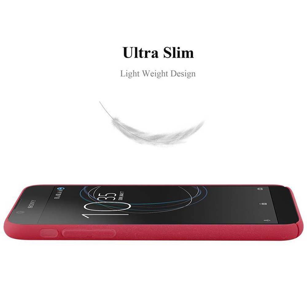 Cadorabo Schutzhülle für Sony Xperia L1 Hülle in Rot Etui Hard Case Handyhülle Cover