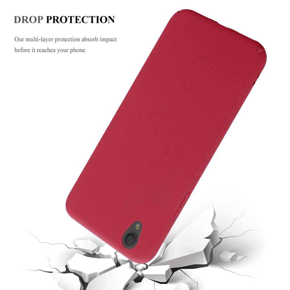 Cadorabo Schutzhülle für Sony Xperia L1 Hülle in Rot Etui Hard Case Handyhülle Cover