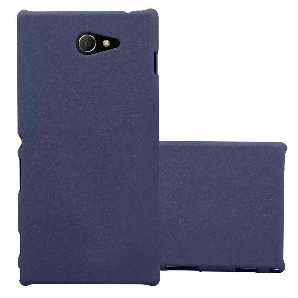 Cadorabo Schutzhülle für Sony Xperia M2 / M2 AQUA Hülle in Blau Etui Hard Case Handyhülle Cover