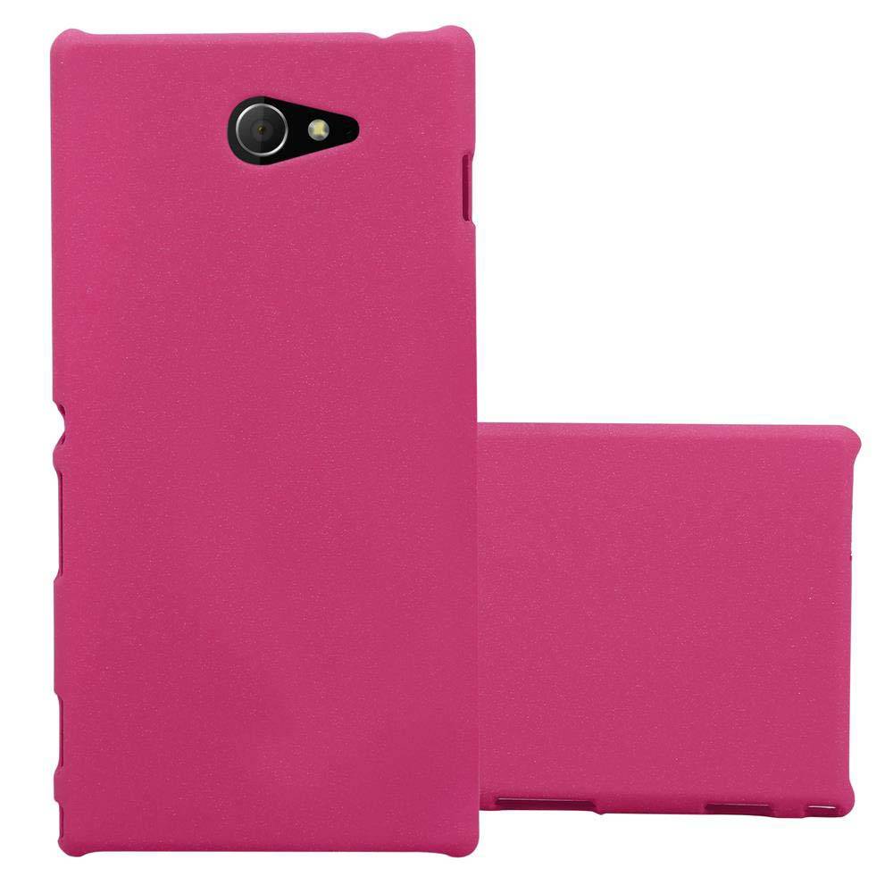 Cadorabo Schutzhülle für Sony Xperia M2 / M2 AQUA Hülle in Pink Etui Hard Case Handyhülle Cover