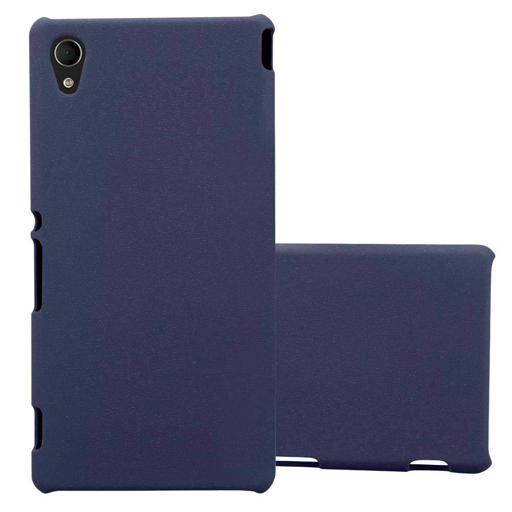 Cadorabo Schutzhülle für Sony Xperia M4 AQUA Hülle in Blau Etui Hard Case Handyhülle Cover