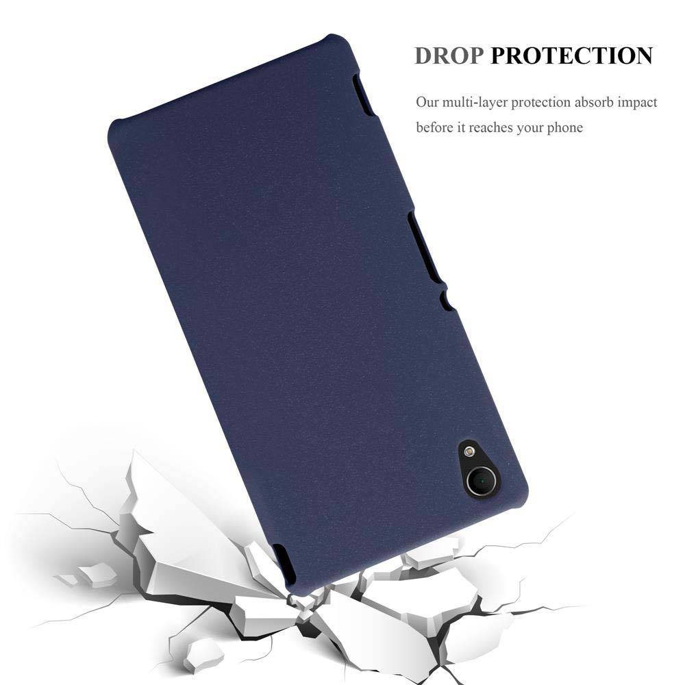 Cadorabo Schutzhülle für Sony Xperia M4 AQUA Hülle in Blau Etui Hard Case Handyhülle Cover