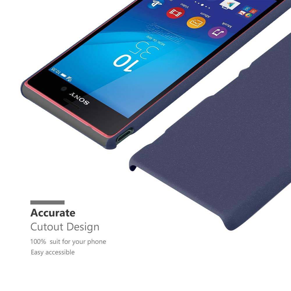 Cadorabo Schutzhülle für Sony Xperia M4 AQUA Hülle in Blau Etui Hard Case Handyhülle Cover