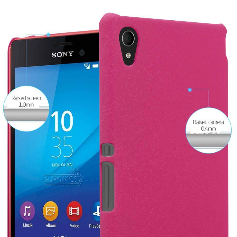 Cadorabo Schutzhülle für Sony Xperia M4 AQUA Hülle in Pink Etui Hard Case Handyhülle Cover