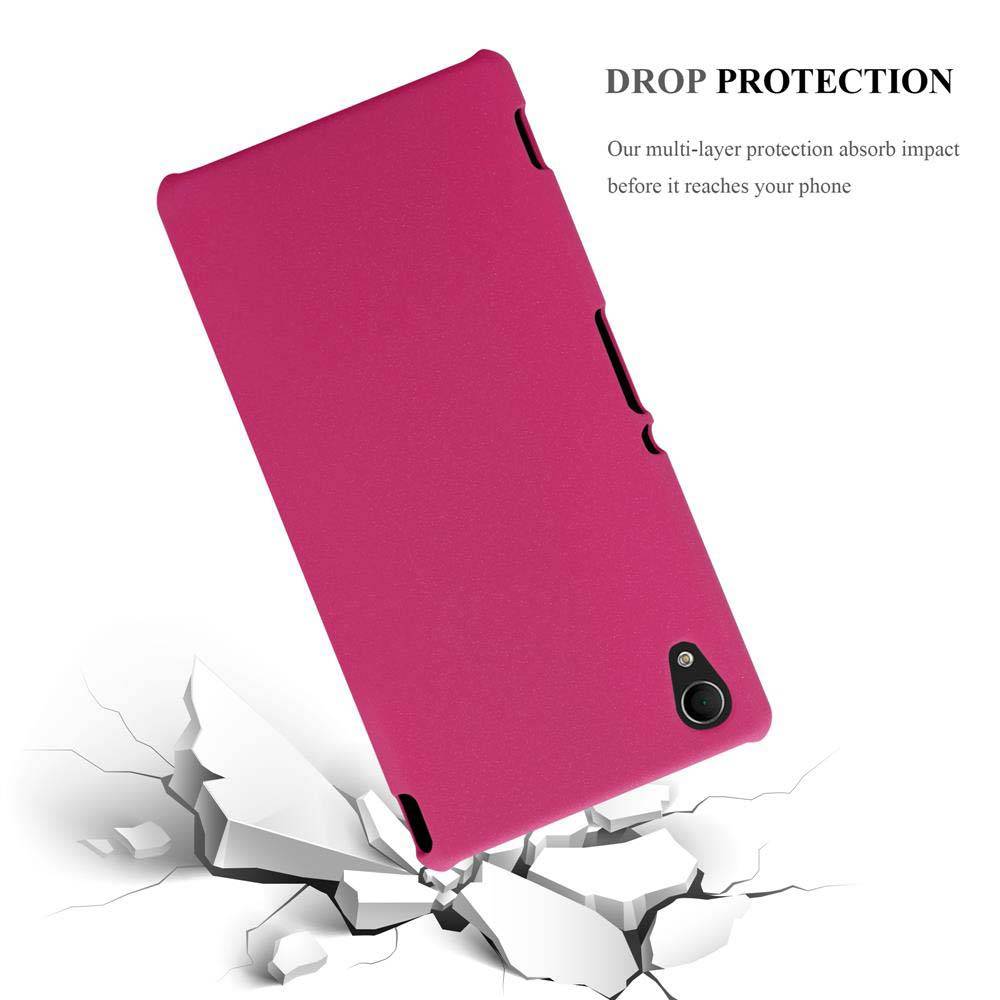 Cadorabo Schutzhülle für Sony Xperia M4 AQUA Hülle in Pink Etui Hard Case Handyhülle Cover