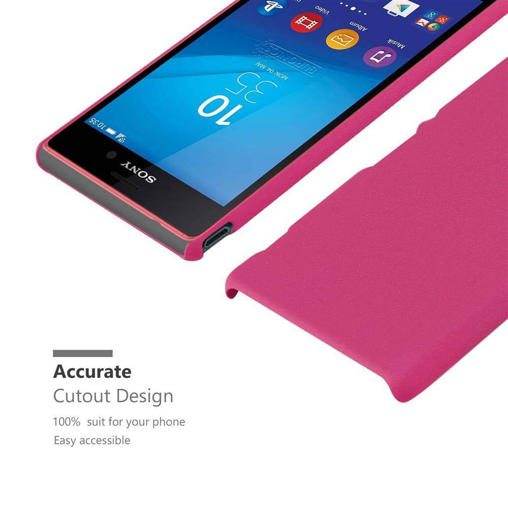 Cadorabo Schutzhülle für Sony Xperia M4 AQUA Hülle in Pink Etui Hard Case Handyhülle Cover