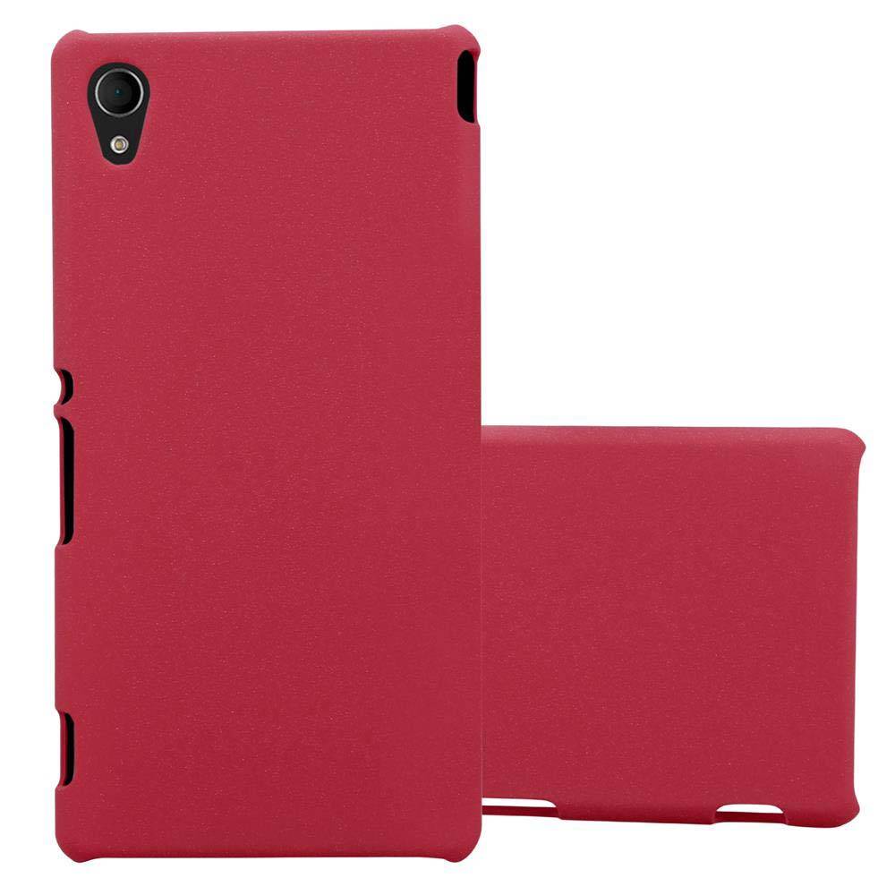 Cadorabo Schutzhülle für Sony Xperia M4 AQUA Hülle in Rot Etui Hard Case Handyhülle Cover