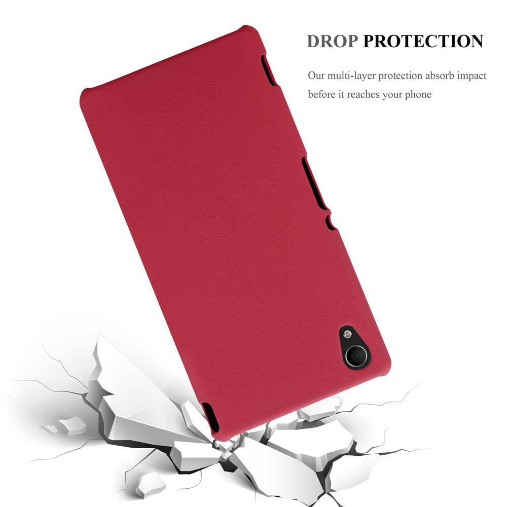 Cadorabo Schutzhülle für Sony Xperia M4 AQUA Hülle in Rot Etui Hard Case Handyhülle Cover