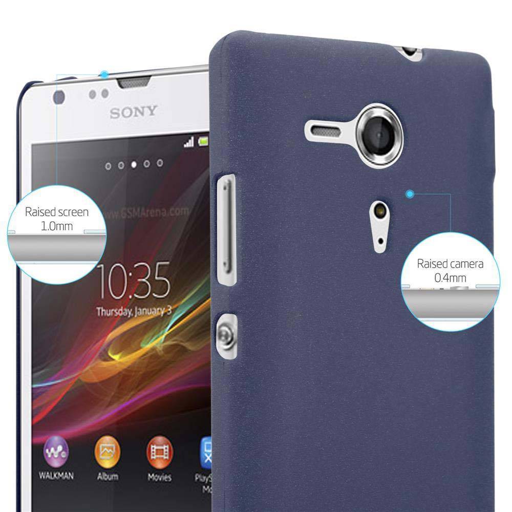 Cadorabo Schutzhülle für Sony Xperia SP Hülle in Blau Etui Hard Case Handyhülle Cover