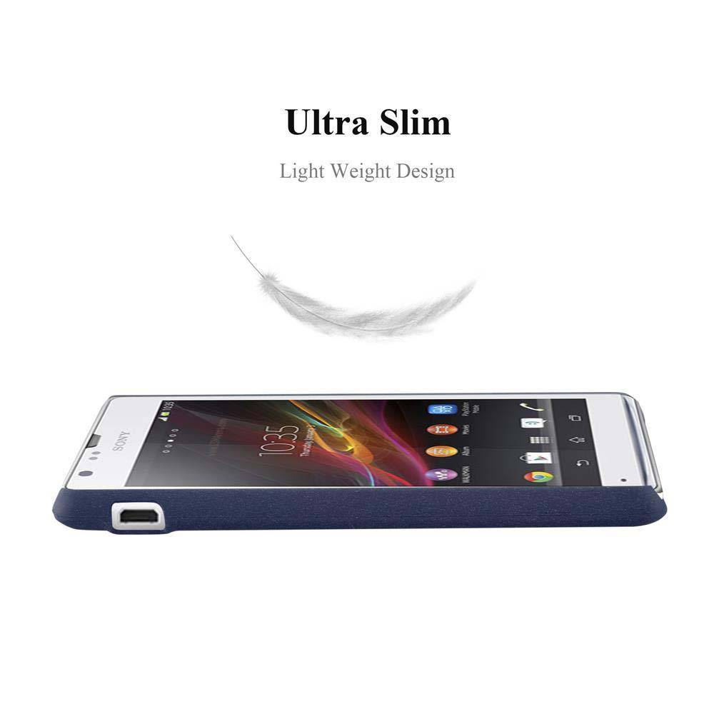 Cadorabo Schutzhülle für Sony Xperia SP Hülle in Blau Etui Hard Case Handyhülle Cover