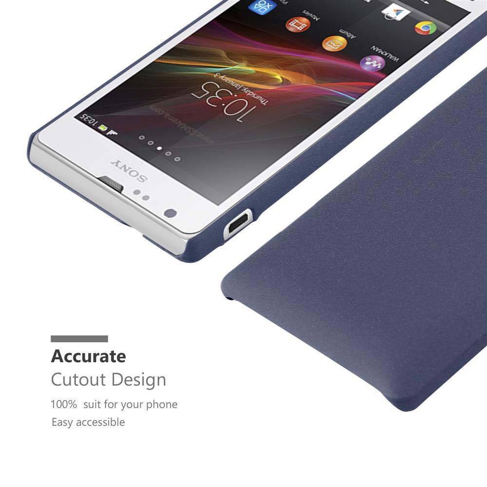 Cadorabo Schutzhülle für Sony Xperia SP Hülle in Blau Etui Hard Case Handyhülle Cover